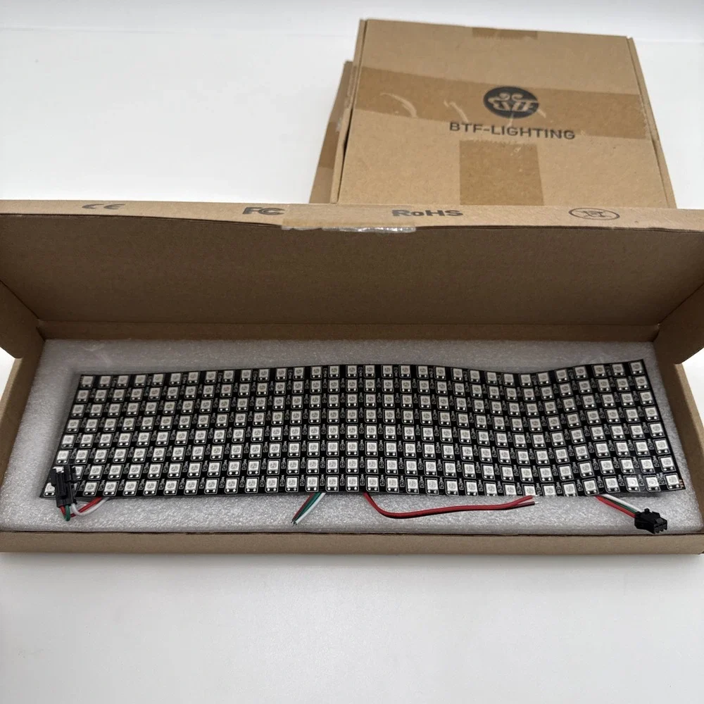 Lot of 4 WS2812B LED Matrix Panels 16x16 & 8x32 256 Pixels Addressable New